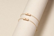 Zestaw dwóch bransoletek ze wzorem Serce - Złote