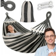 HAMAK 2 OSOBOWY OGRODOWY XXL HUŚTAWKA MOCNY WZMOCNIONY PAŁĄK DUŻY + TORBA