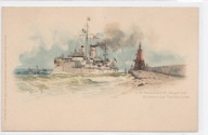 SWINEMUNDE - ŚWINOUJŚCIE .... WEJŚCIE PANCERNIKA S.M.S. SIEGFRIED