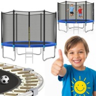 TRAMPOLINA DLA DZIECI DOROSŁYCH OGRODOWA 8FT DO 150 KG DO SKAKANIA MOCNA