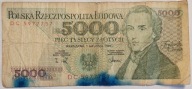 5000 zł 1988 r. Seria DC, Banknot PRL