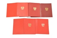 PRL ODZNAKA ODZNACZENIE ETUI NA LEGITYMACJE ZESTAW 5 szt. BDB STAN