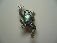 BROSZKA ŻABA ŻABKA MASA PERŁOWA