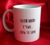 Kubek handmade z humorystycznym napisem