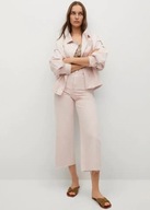 M A N G O kurtka jeansowa oversize bomberka boyfriend pudrowa różowa boho