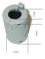 Rdzeń ferrytowy TDK ZCAT 2132-1130 filtr dzielony na kabel fi 11 7-2-6