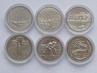 2 złote 1995r Komplet Monet - 6 sztuk z woreczka bankowego w kapslu