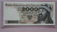 2000 zł 1979 ,seria AA 0450481,st.I/ I-