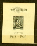 CZECHOSŁOWACJA** Święty Jerzy walczy ze smokiem Mi BL 8