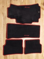 DYWANIKI MAZDA RX8 RX-8 LOGOTYP CZARNE Z CZERWONĄ OBWÓDKĄ