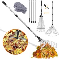 GRABIE REGULOWANE WACHLARZOWE 215CM METALOWE Z RĘKAWICAMI DO LIŚCI