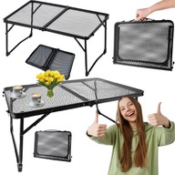 STOLIK TURYSTYCZNY SKŁADANY 60x40 cm- LEKKI KOMPAKTOWY PRZENOŚNY ALUMINIOWY