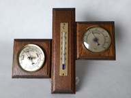 BAROMETR,TERMOMETR, HYDROMETR ŚCIENNY, STACJA POGODOWA
