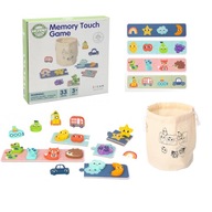 Gra memory drewniane dla dzieci dotknij i znajdź