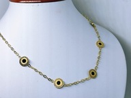 8097 Naszyjnik Czarna Masa Meander;Stal