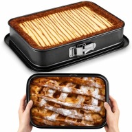 TORTOWNICA PROSTOKĄTNA BLACHA DO PIECZENIA DO CIASTA NIEPRZYWIERAJĄCA 35X24