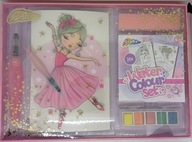 Kolorowanka dla dzieci 5+ BALETNICA - kolorowanie akwarelami