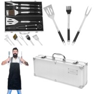 ZESTAW DO GRILLA AKCESORIA PRZYBORY NA GRILL SZTUĆCE DO GRILLOWANIA WALIZKA