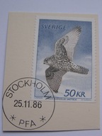 Szwecja - Jastrząb - obiegowy - Mi. 1140 kasowany - projekt Cz. Słania