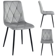 KRZESŁO TAPICEROWANE WELUROWE VELVET DO SALONU KUCHNI JADALNI LUMINES