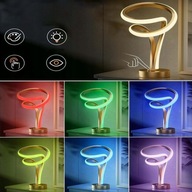 LAMPA BIURKOWA DOTYKOWA SPIRALNA 6 KOLORÓW RGB + CIEPŁE BIAŁE ŚWIATŁO