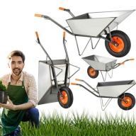 Taczka OGRODOWA budowlana spawana stalowa HIGHER 120L 210kg metalowa, mocna