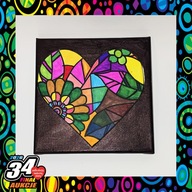 Obraz serce 3| 20×20 cm | praca artystyczna | MOW Wójnów | WOŚP