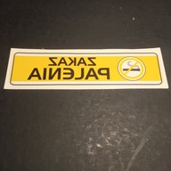 PANIĄTKI - PRL NAKLEJKA ZAKAZ PALENIA / PKP /