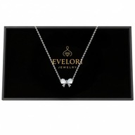 Delikatny Srebrny Naszyjnik KOKARDKA Opal STAL Tytanowa dla KOBIETY