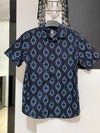 5 Koszula F&F granat niebieskie abstrakcyjne szkice kaktusów 140 cm 10 lat