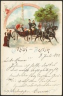 Gruss aus Berlin Unsere Kaiserin - Kunstanstalt J Miesler Berlin 1899 Litho