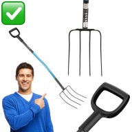 WIDŁY GOSPODARCZE CZARNE METALOWE OSTRE WYTRZYMAŁE 128 cm NOWY | CELLFAST