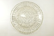 CIEKAWY STARY ZDOBIONY TALERZ SZKLANY PATERA DO CIAST ZOBACZ!