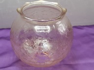 stary klosz lampy kula szkło mozaikowe śr 15cm rozeta