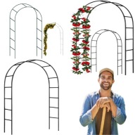PERGOLA OGRODOWA METALOWA TARASOWA NA BALKON ŁUK DO KWIATÓW STOJAK 240CM