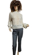 SWETER ażurowy akryl moher wełna 36/38