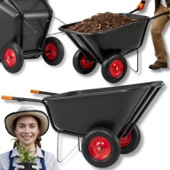 TACZKA OGRODOWA WÓZEK OGRODOWY PASZOWY JAPONKA KOLEBA DWUKOŁOWA PLASTIKOWA