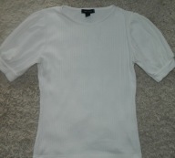 prążkowana bluzka z bufiastymi rękawami New Look