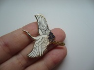 PIN PRZYPINKA BROSZKA PTAK ŻURAW