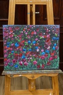 Agnieszka Wajdzik " Łąki łan nocą ", olej na płótnie 40 x 50