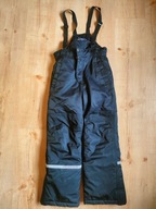 WILDRIVER spodnie czarne narciarskie ortalionowe ciepłe zimowe 140 cm