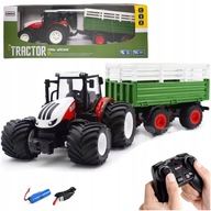 TRAKTOR ZDALNIE STEROWANY Z PRZYCZEPĄ ZABAWKA DLA DZIECI NA PREZENT ŚWIĘTA