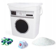 POJEMNIK NA PROSZEK DO PRANIA KAPSUŁKI DETERGENTY 6L ŁAZIENKA ORGANIZER