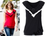 BLUZKA BON PRIX BODYFLIRT 36/38 BROSZKA CZARNA