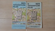 MAPA TOPOGRAFICZNA POLSKI zestaw 2 sztuki * Warszawa Wschód i Zachód * WOŚP