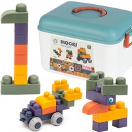 Zestaw Klocków Klocki Miękkie Duże 133 elementy dla dzieci pudełko