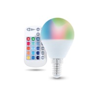ŻARÓWKA LED E14 5W ŚCIEMNIANA RGB KOLOROWA PILOT