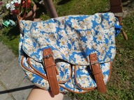 Torba damska niebieska w kwiatki