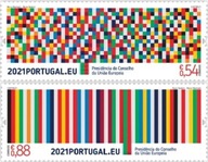 Portugalia 2021 Znaczki ** Unia Europejska flagi