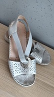 Buty damskie 41 sandały skóra lekkie wygodne gumki extra Caprice dł26,5